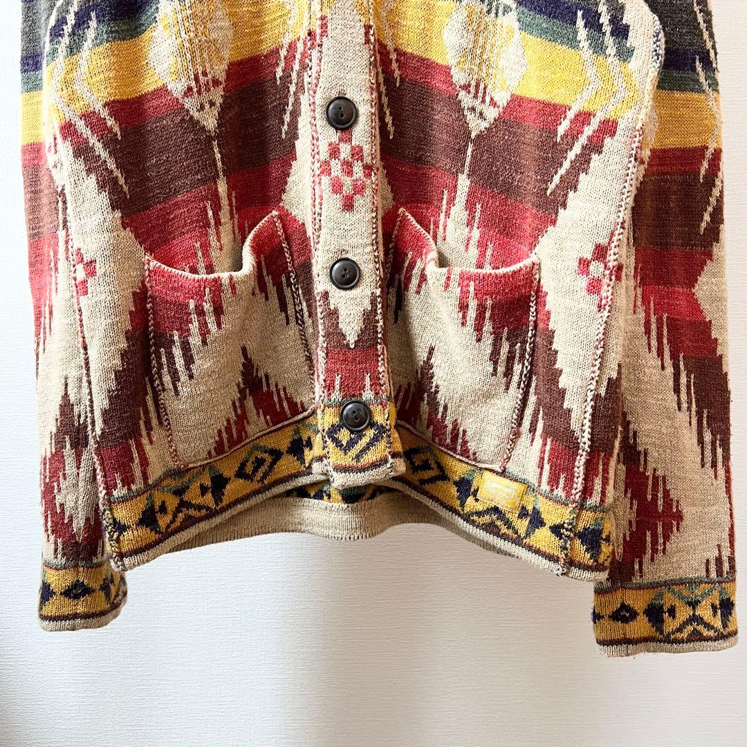 デニム＆サプライ ラルフローレン ナバホニットカーディガン コットンニット