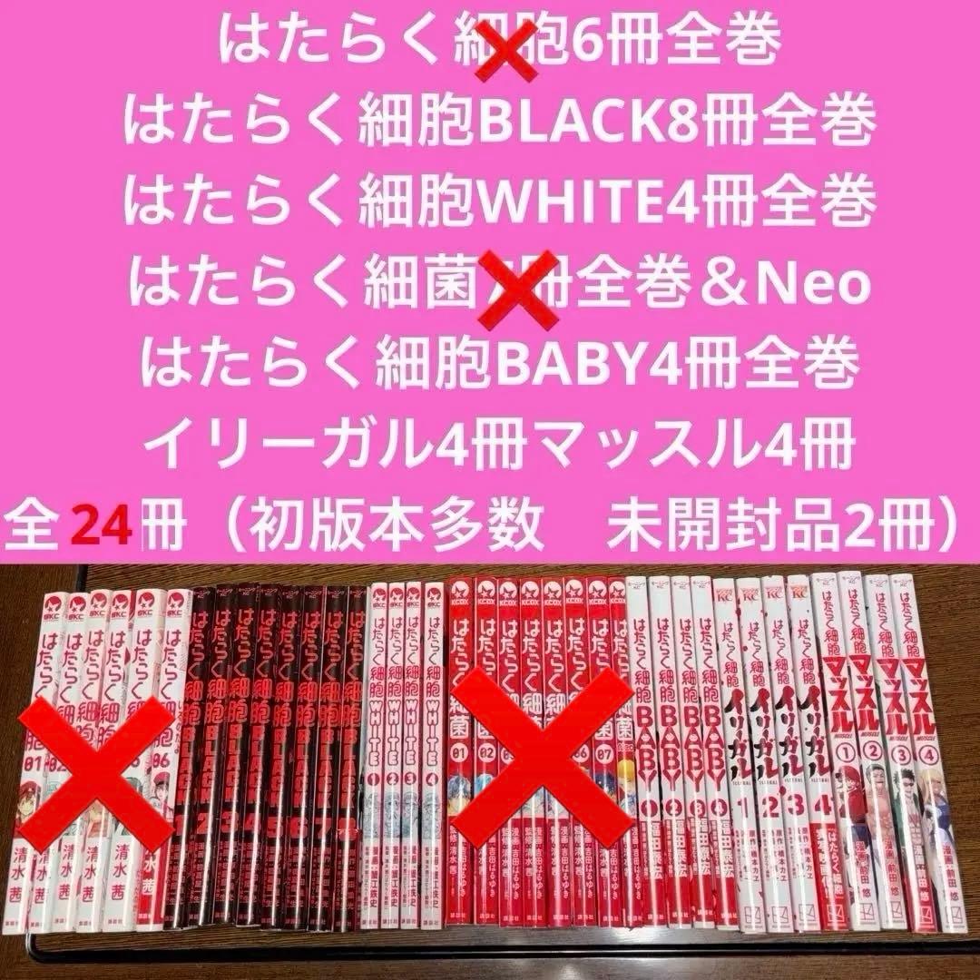 はたらく細胞BLACK・WHITE・BABY・他全巻合計24冊セット