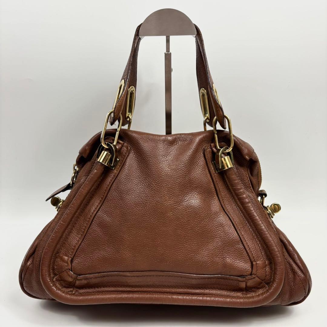 クロエ パラティ ハンドバッグ ショルダー ブラウン