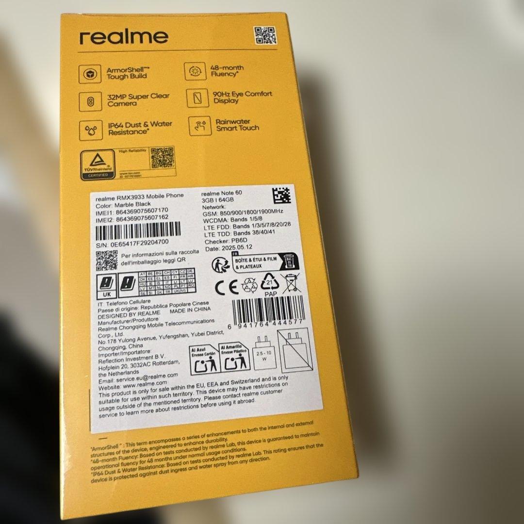 realme Note 60 3GB/64GB ブラック