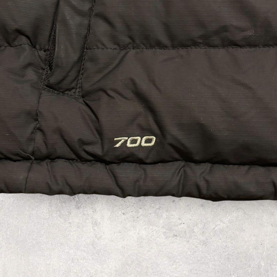 【ザ・ノースフェイス】ヌプシ　ダウンベスト 700 黒　L 刺繍ロゴ　美品 g