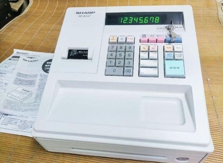 シャープレジスター　XE-A147　PC連携売上管理フル設定無料　313101