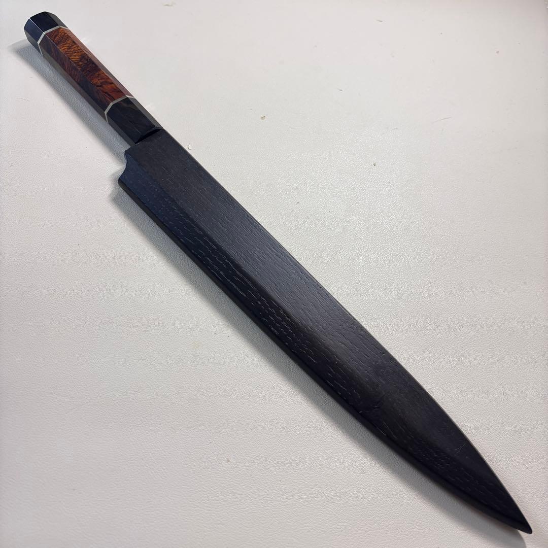 270mm 柳刃包丁 鏡面　天然木八角柄 刺身包丁 和包丁「全鋼」'.═