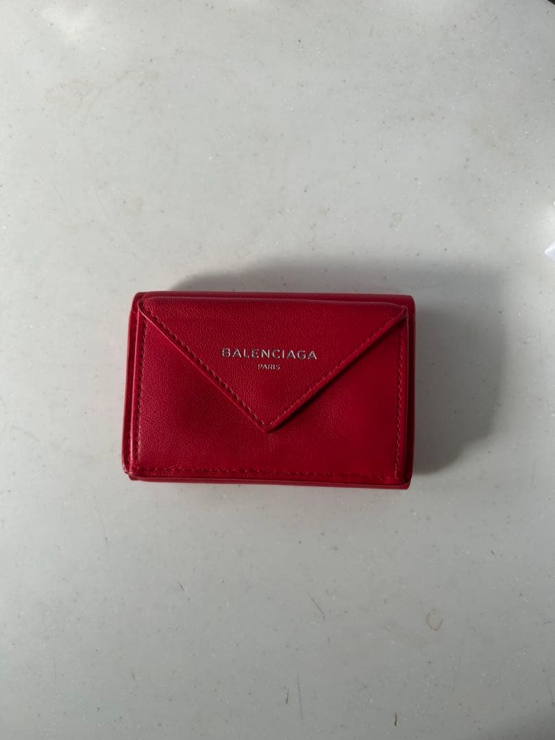 BALENCIAGA 三つ折り財布 レッド