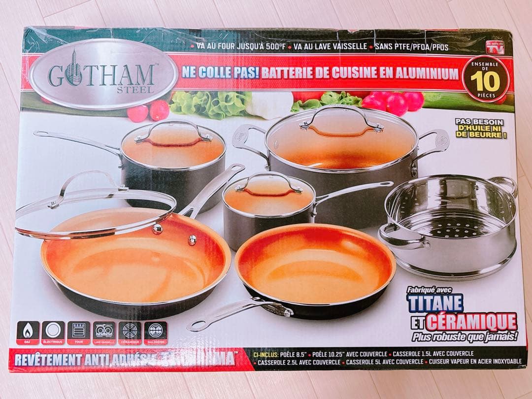 GOTHAM STEEL 鍋・フライパンセット 10点