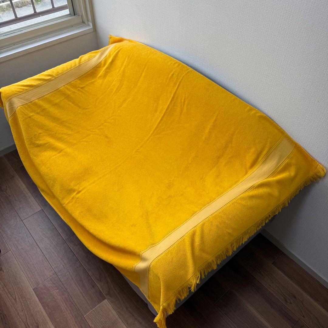 エルメス イエロー バスタオル ヨッティング ビーチタオル ブランケット 大判