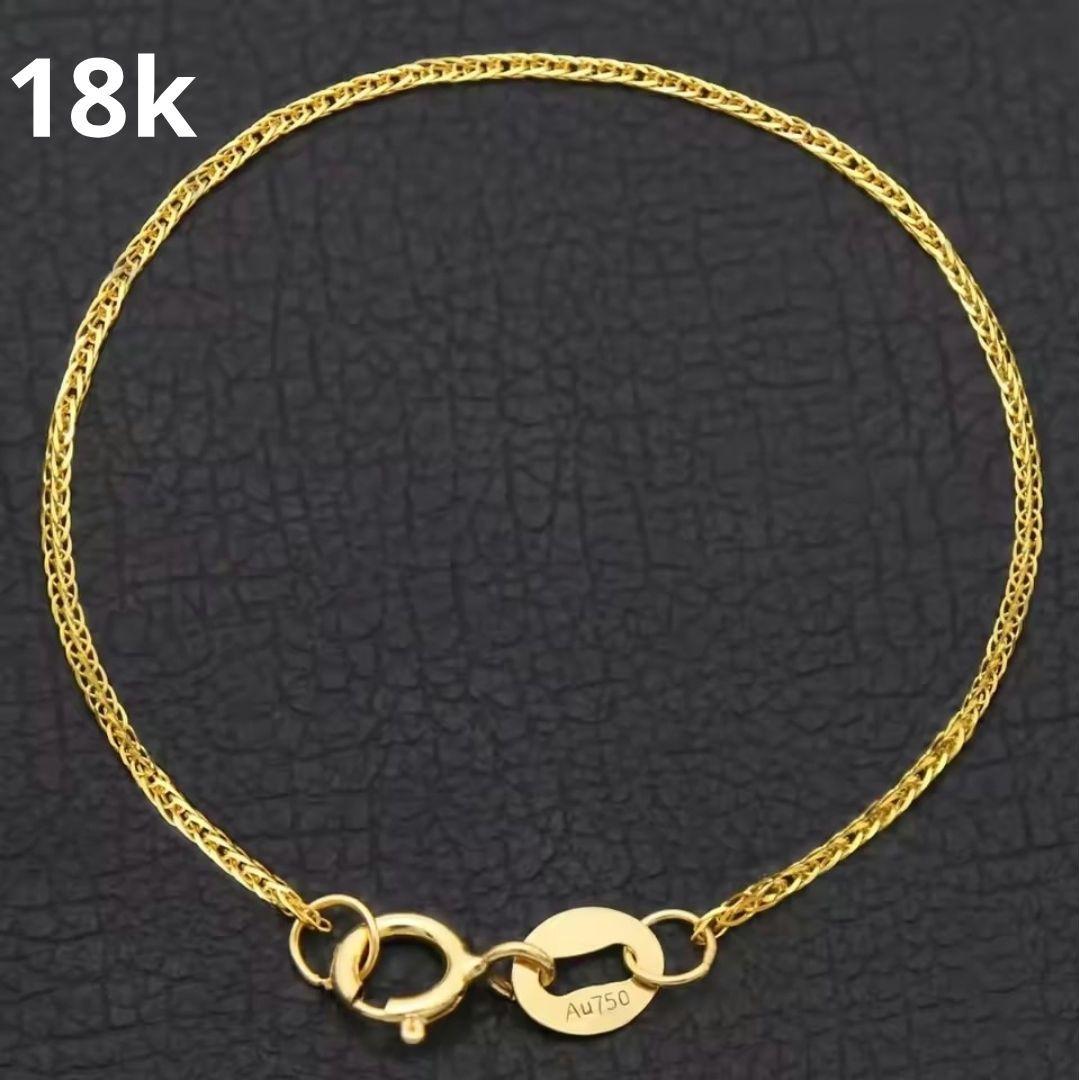 A*a様 18k　チェーンブレスレット au750. b002