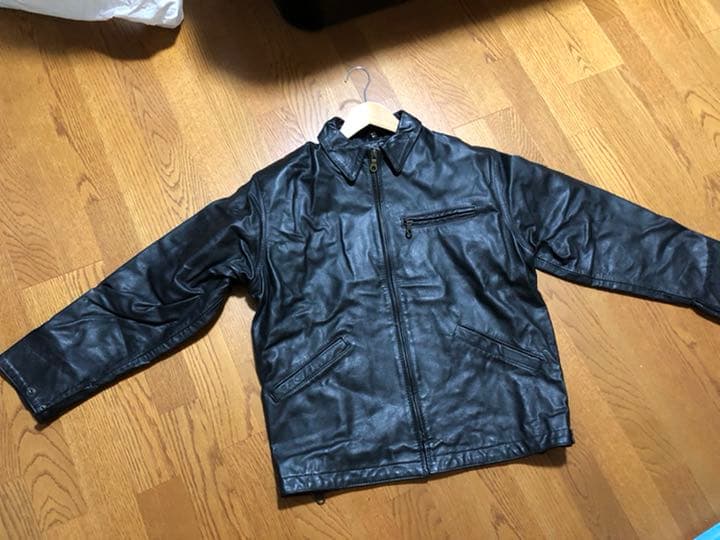 英国製　牛革　ゴシップ　フライトジャケット風ライダースジャケット