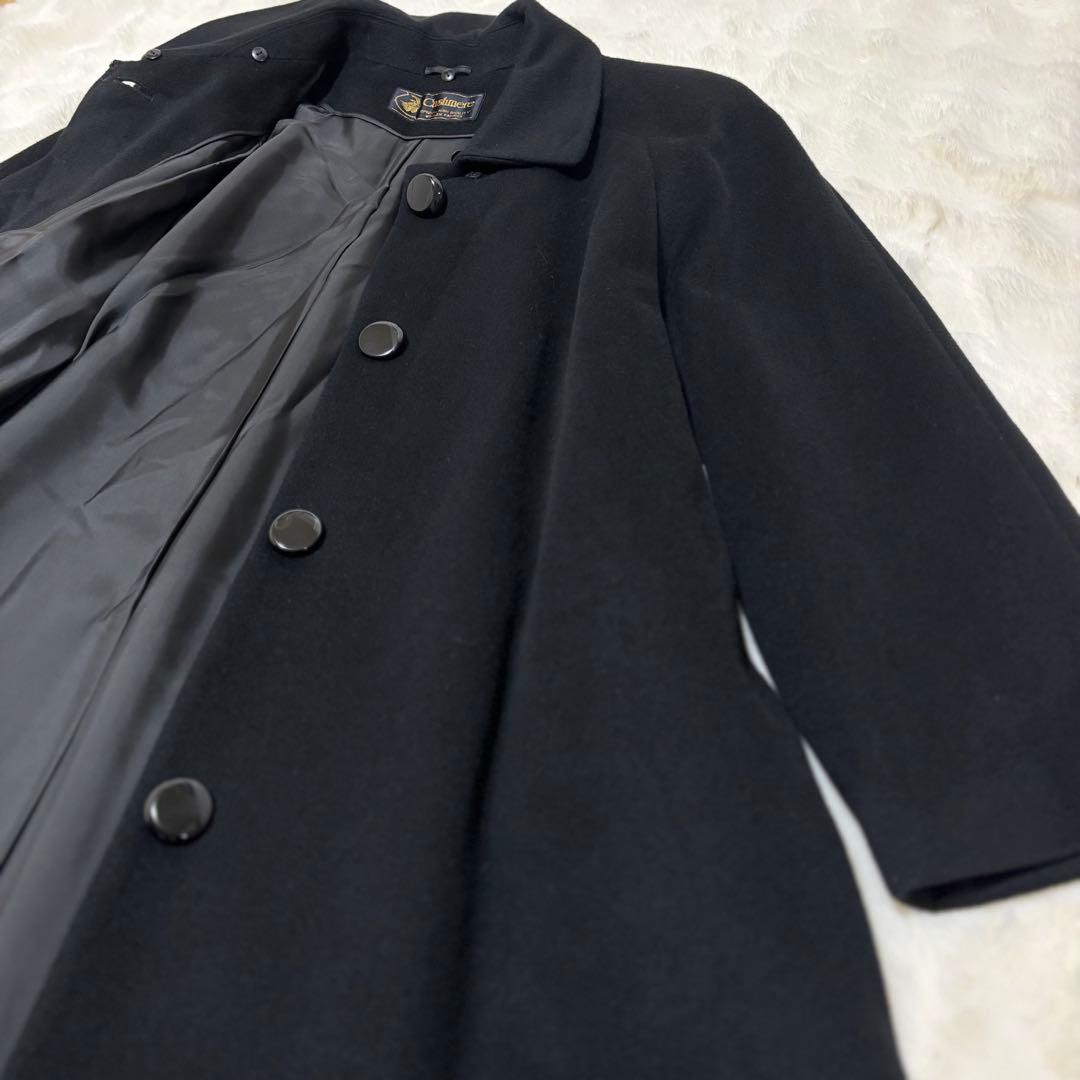 【美品】最高級 カシミヤ100% ロングコート　大きめ　13AR