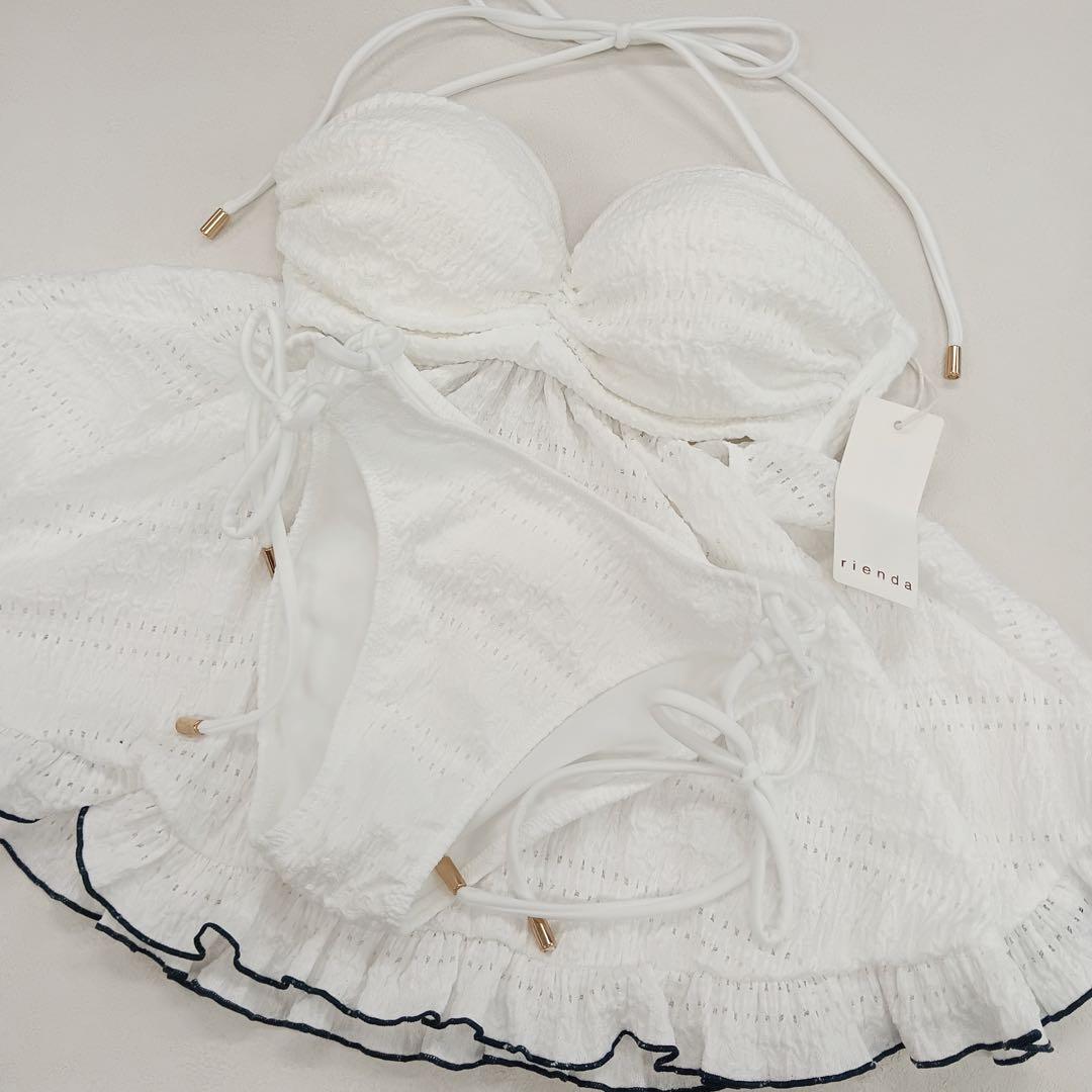 リエンダ バックオープンチュニックビキニ M 白