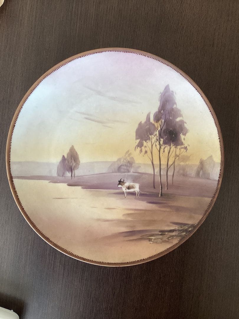 オールドノリタケ 風景画 アンティーク 皿 菓子盛