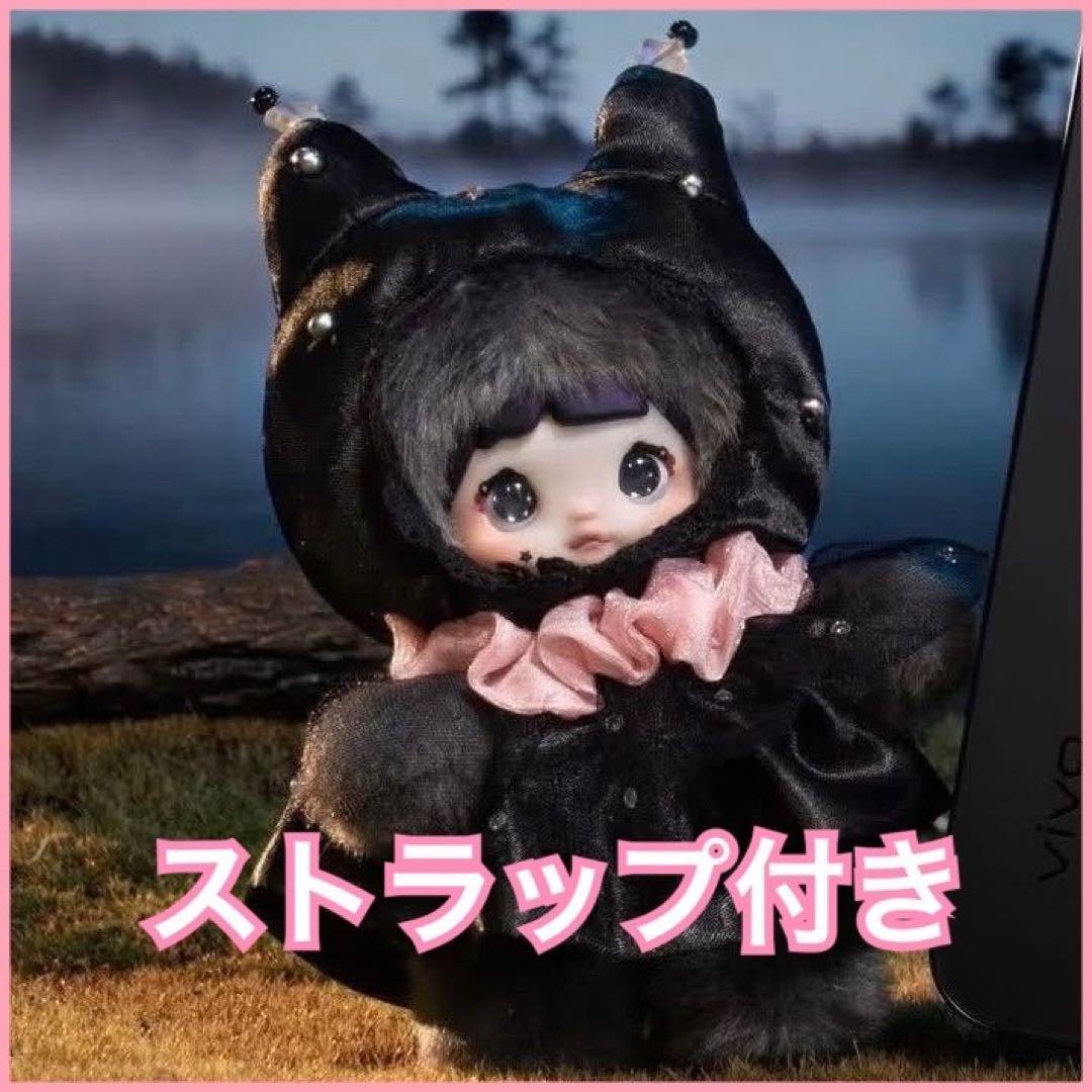 Nommi VIVO 黒 スマホコラボ ストラップ 深空 ぬいぐるみ