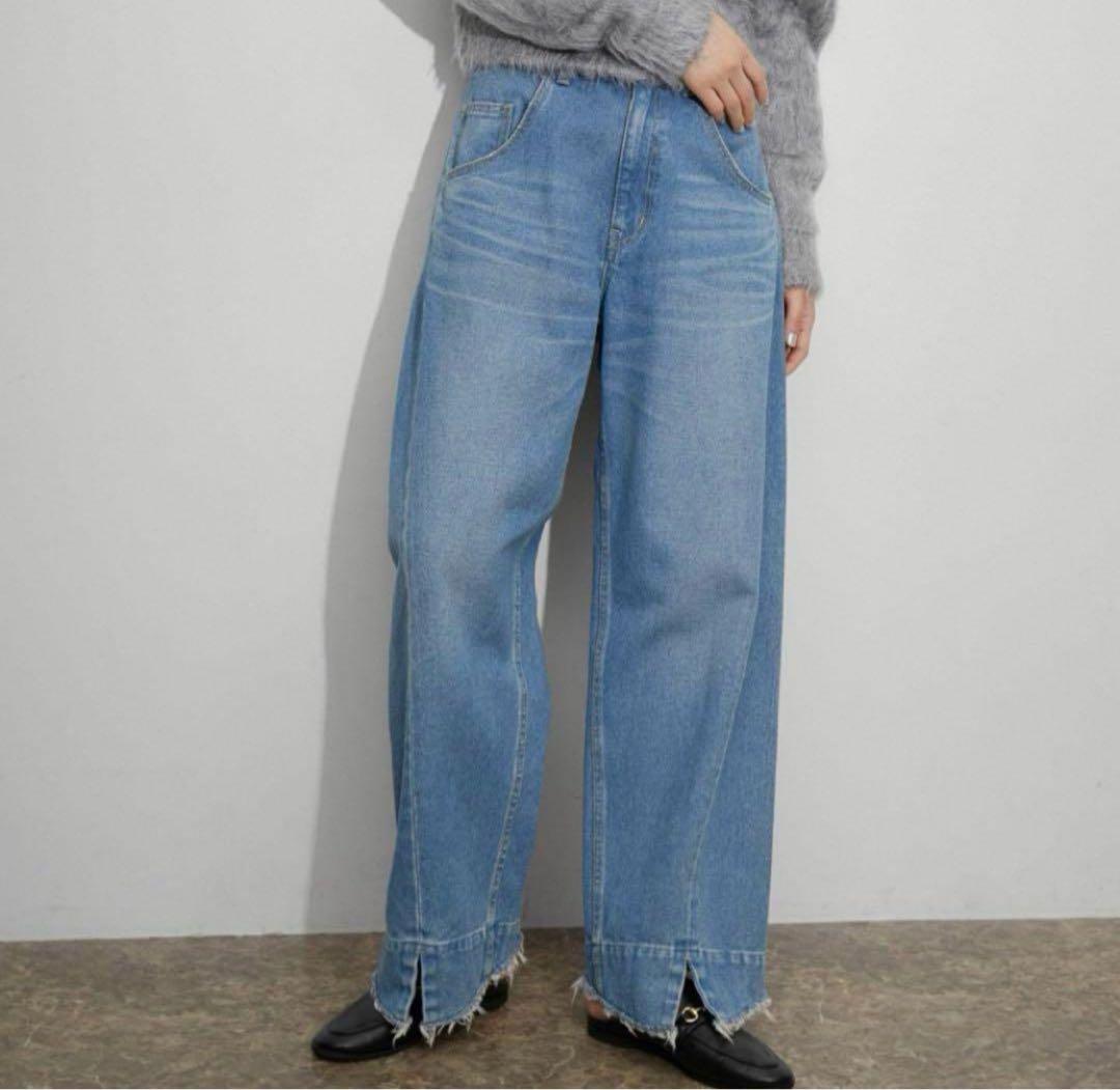 ★極美品★ADAM ET ROPE ルーズフィットアジャストデニム36