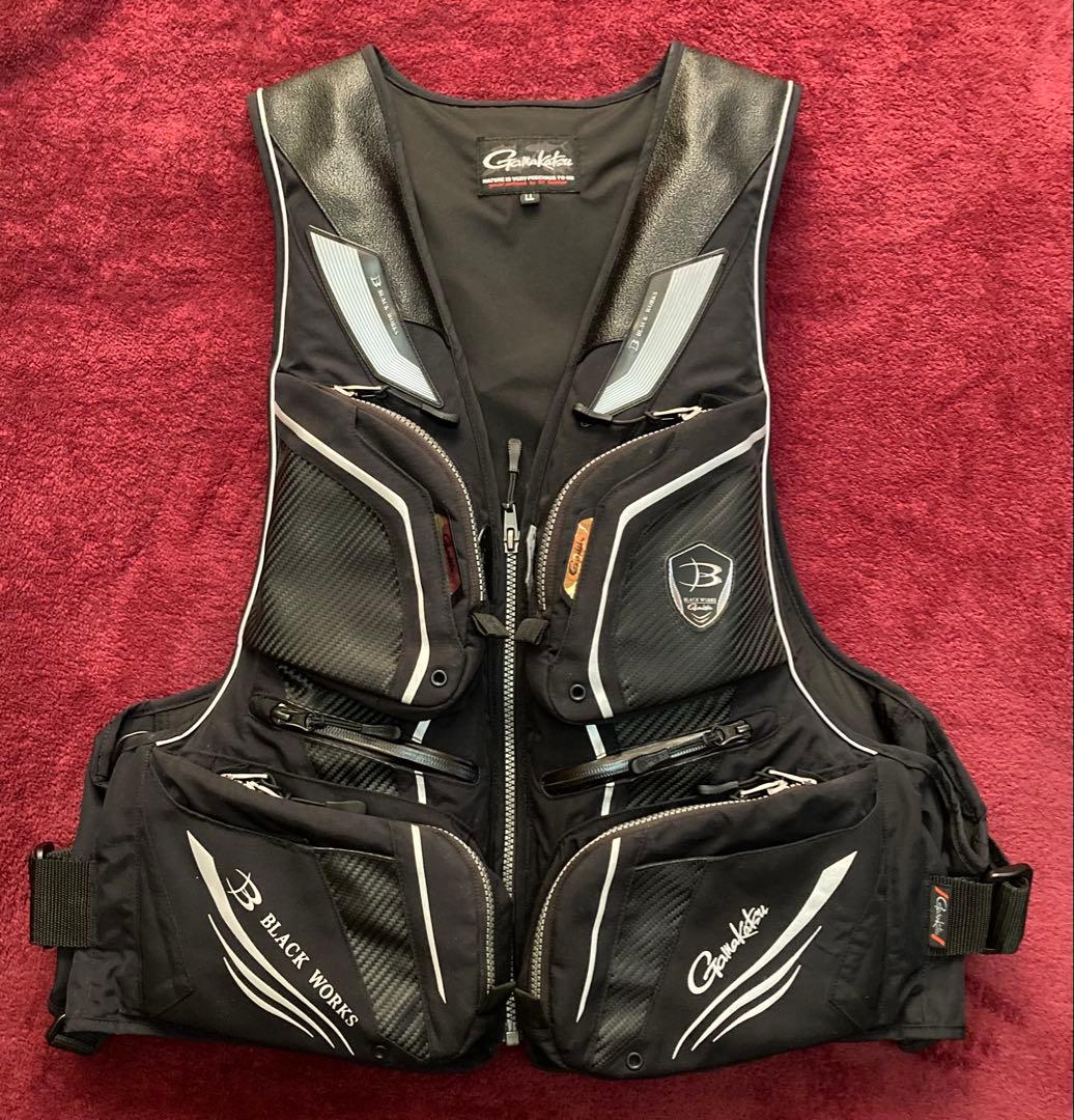 がまかつ フローティングベスト GM-2193 ブラックワークス LL, 美品