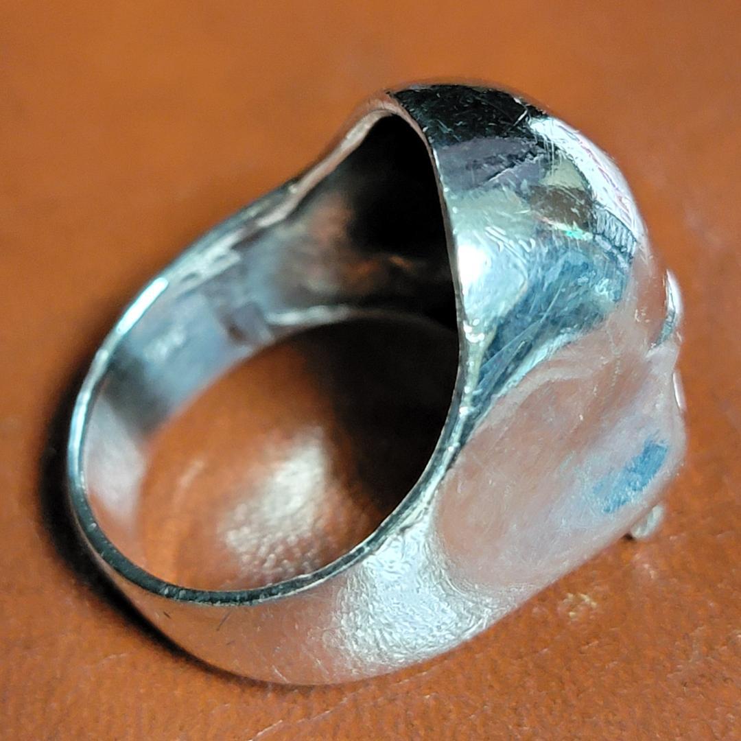 ビンテージ 銀の指輪 スカル シルバーリング 骸骨 ドクロ シルバー925