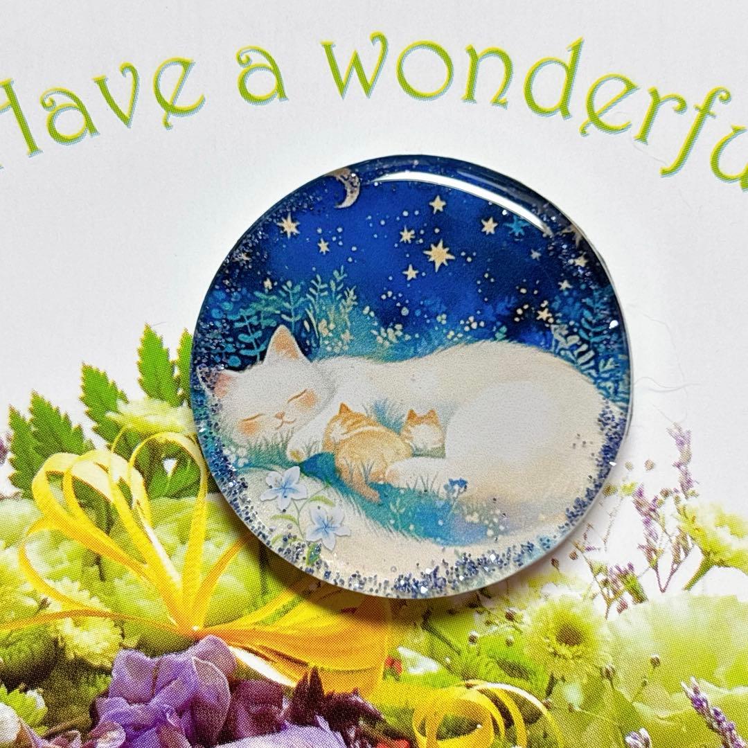 NO 566レジン　ヘアゴム　ブローチ　ハンドメイド　猫ちゃん