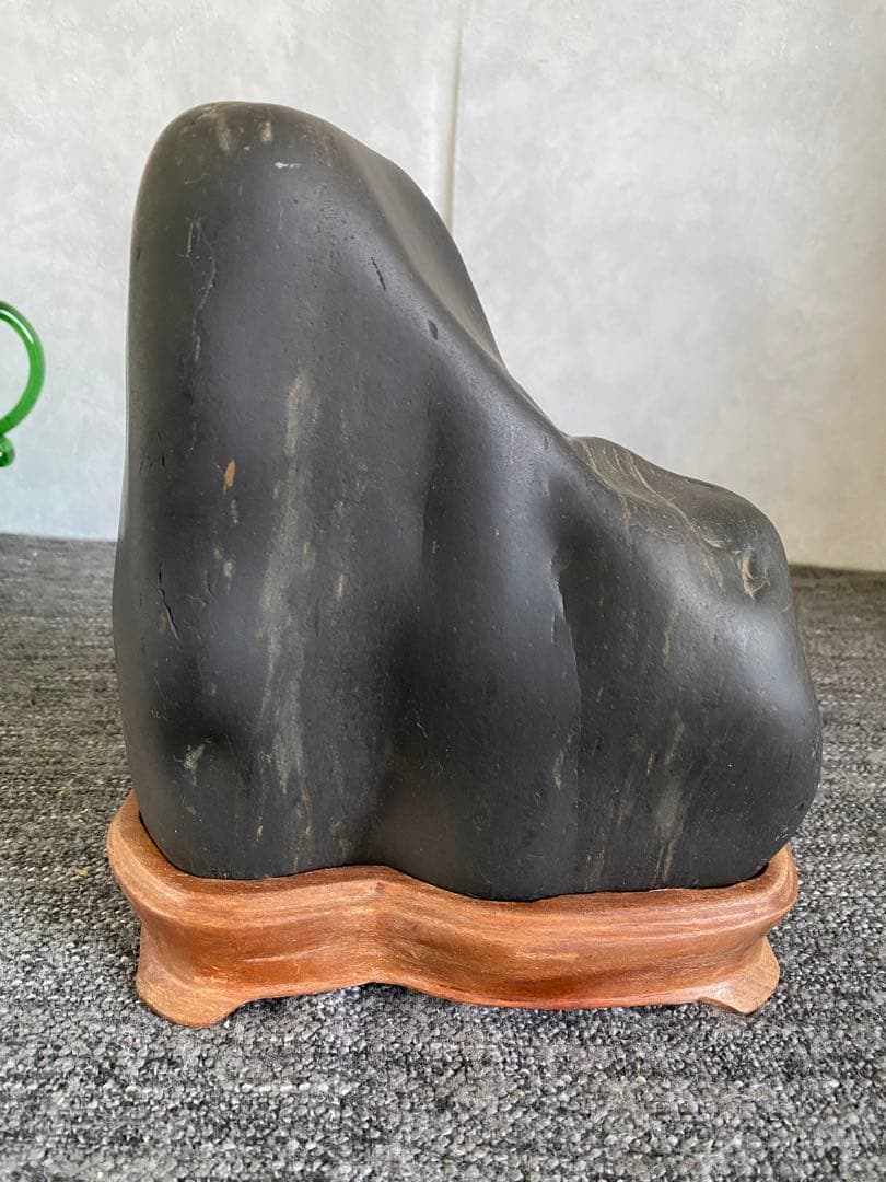 鑑賞石　自然石　置物　石　盆石　黒石　四万十川石