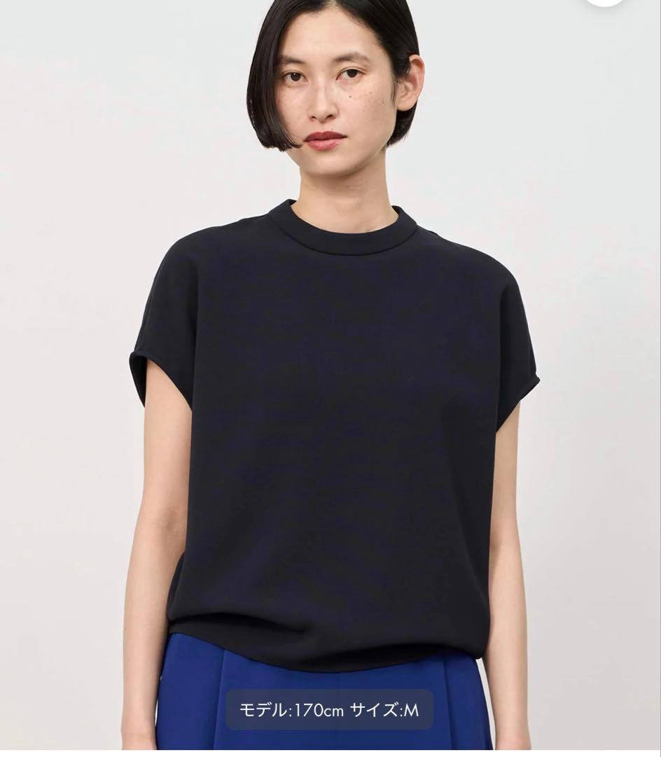 SOÉJU ソージュ スタンドカラーコクーンブラウス ネイビー