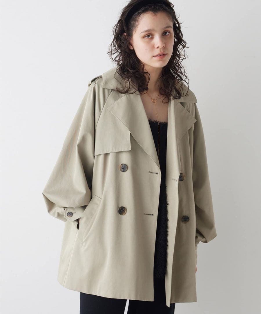 ウィムガゼット　【THE PAUSE】パフスリーブミドルトレンチコート