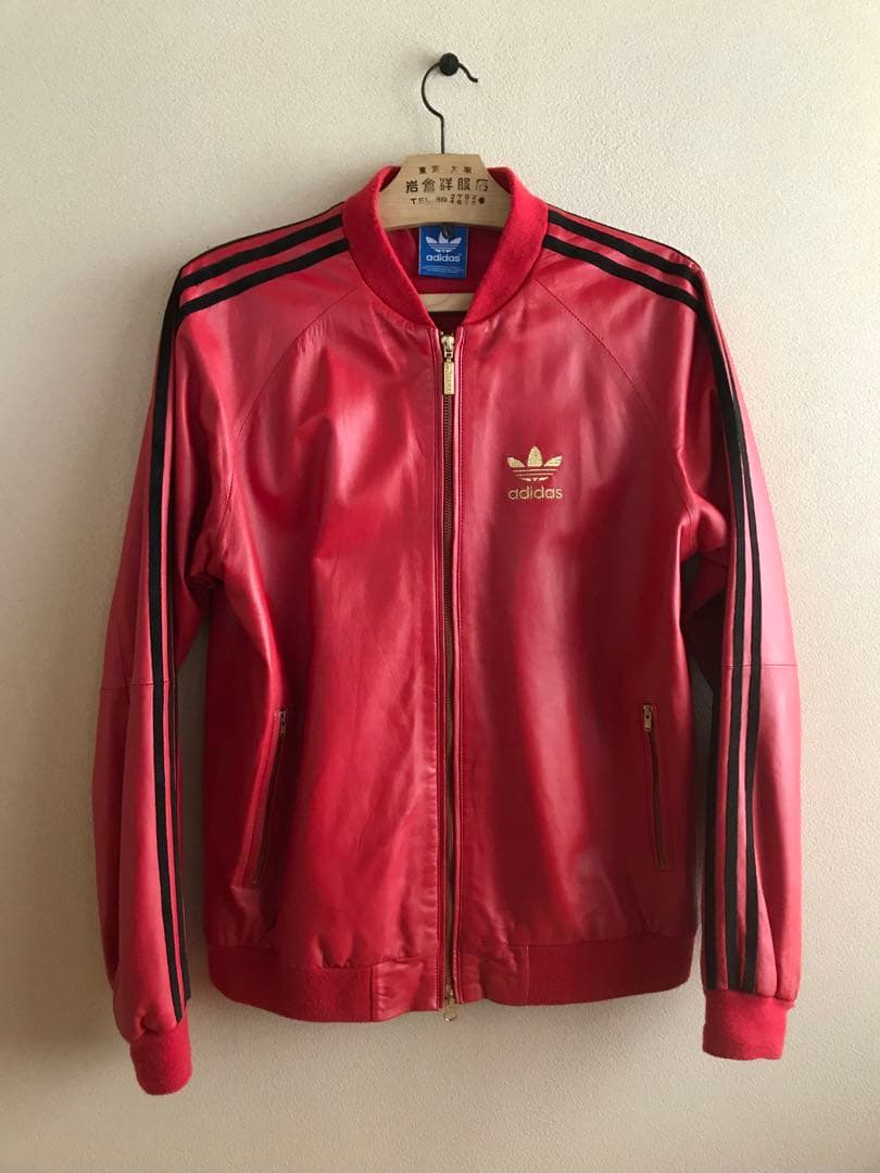 コ*ー様 adidas レザージャケット レッド