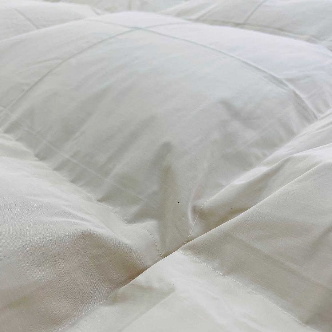 福田雄徳カゴ 羽毛布団　ダブル　サンドベージュ×4枚,クイーン 白 ×1枚