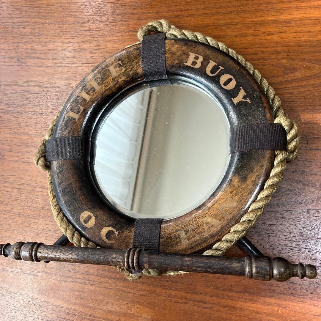 アンティーク調　壁掛け鏡