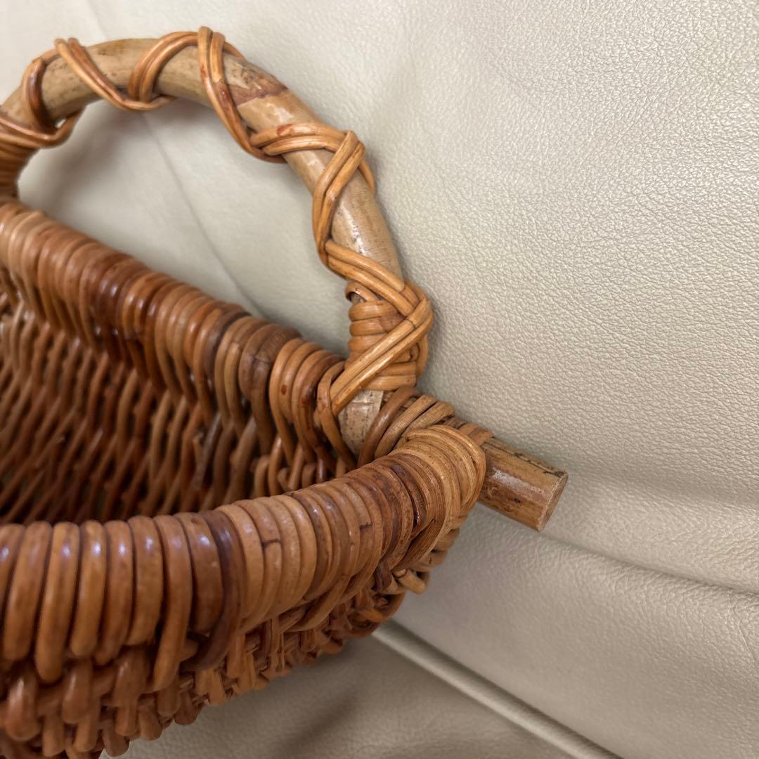 フランス　アンティーク　ヴィンテージ　壁掛けパニエ　かご　バスケット