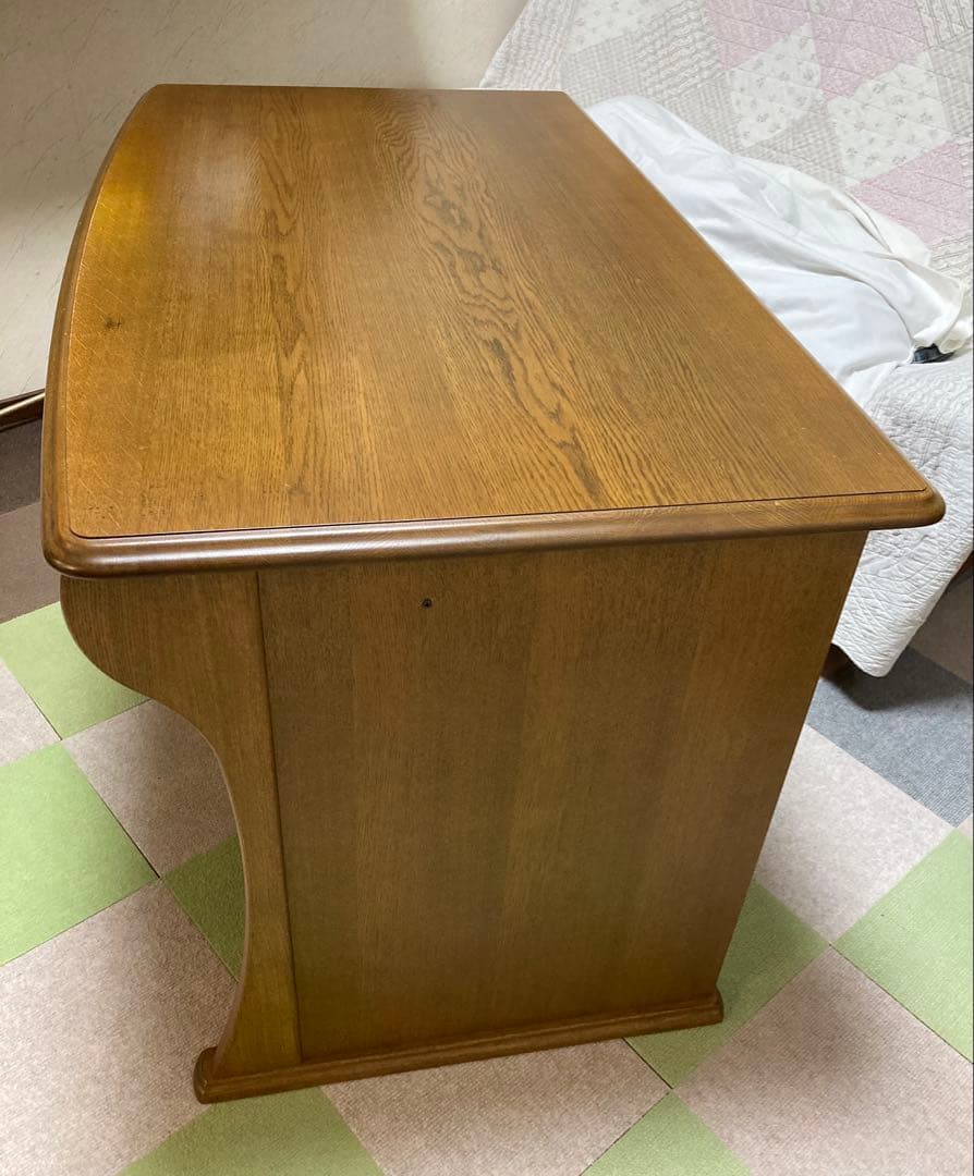 浜本工芸 学習机 木製デスク 木目調 大きめサイズ 120x70x73cm