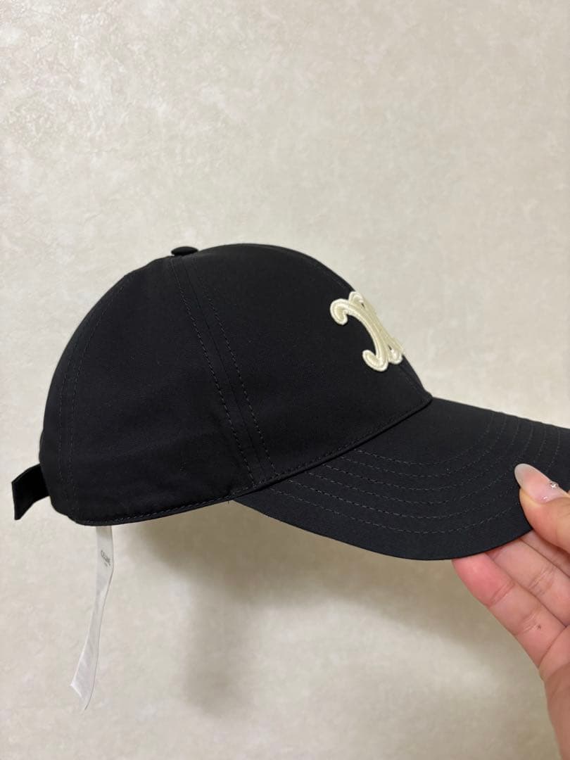 【超美品】CELINE ベースボールキャップ Lサイズ ブラック