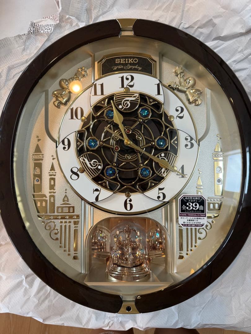 SEIKO オーバル型掛時計 音楽機能付き 品番re579B