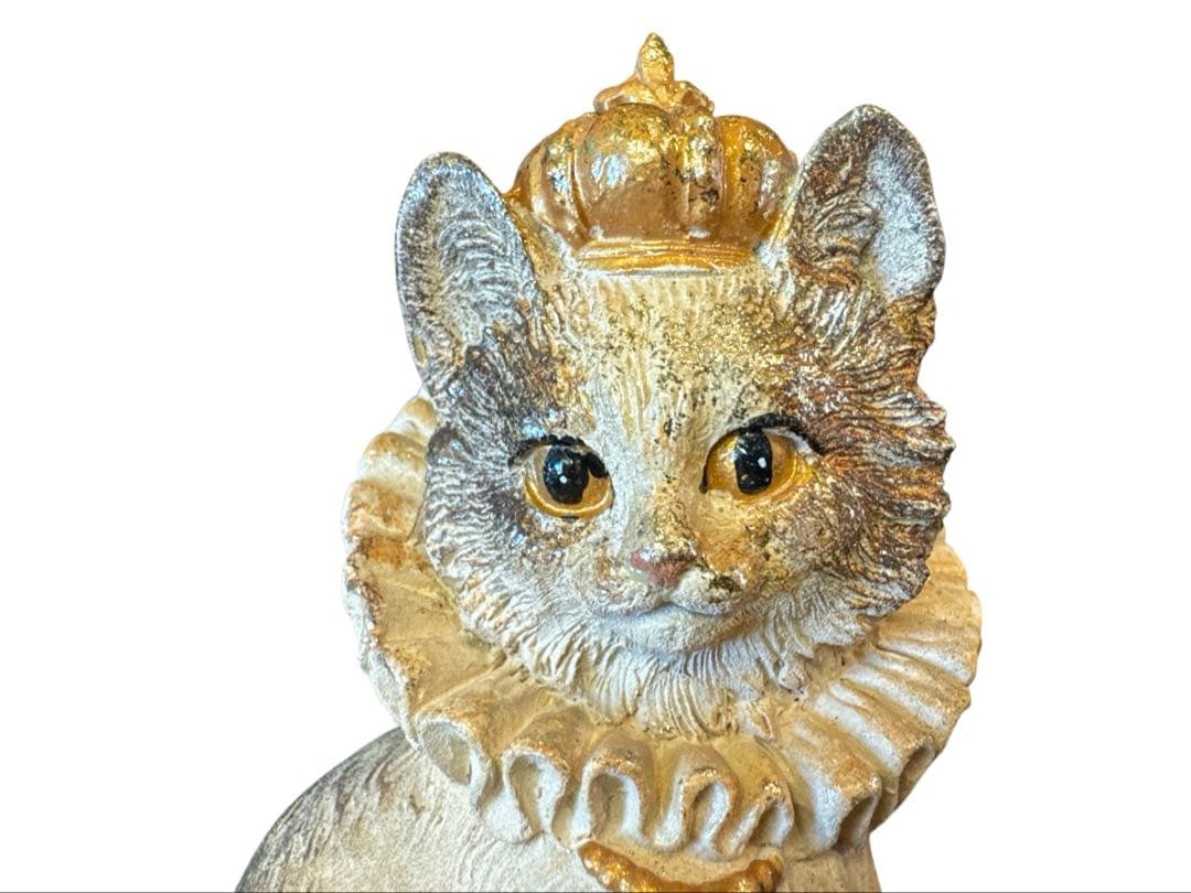 クラウンキャット　アンティーク　めちゃくちゃかわいく美しい猫の小物入れ