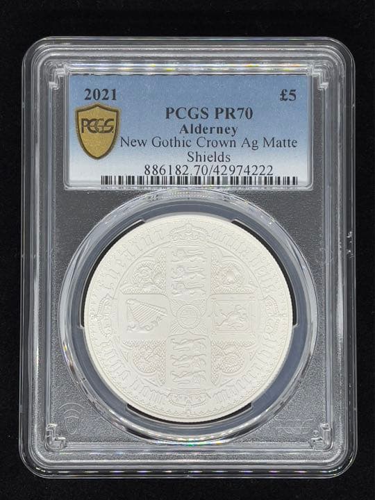 2021 オルダニー ゴシッククラウン マットプルーフ 銀貨 リバースシールド