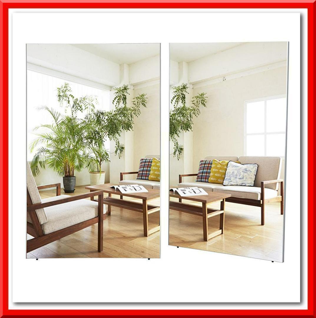 壁掛けミラー 全身 割れない ダンスミラー 軽量 幅100×高さ160cm（銀）