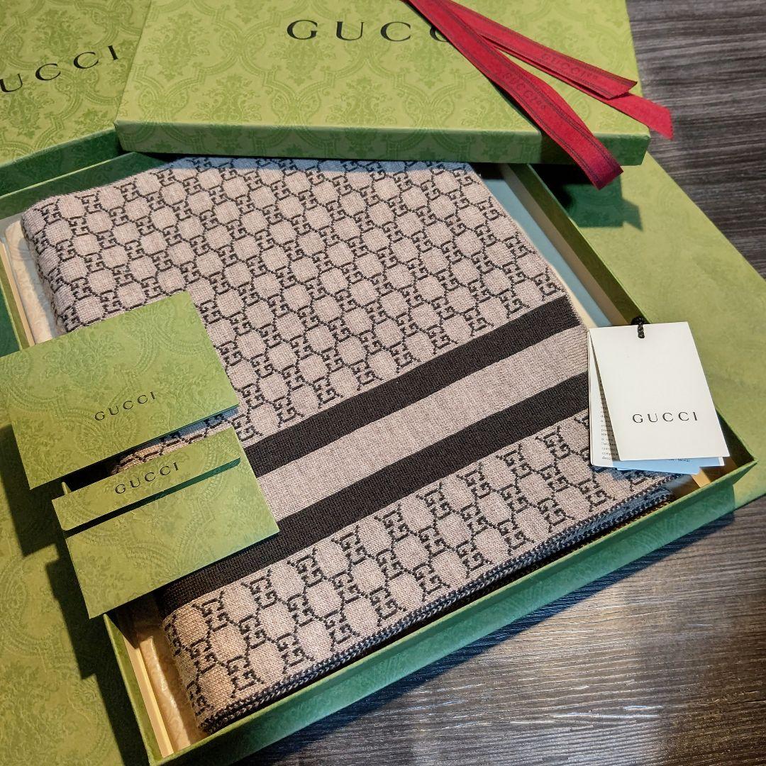 ❤新品箱袋付❤最高級ウール❤GUCCI❤マフラー ストール ショール スカーフ❤