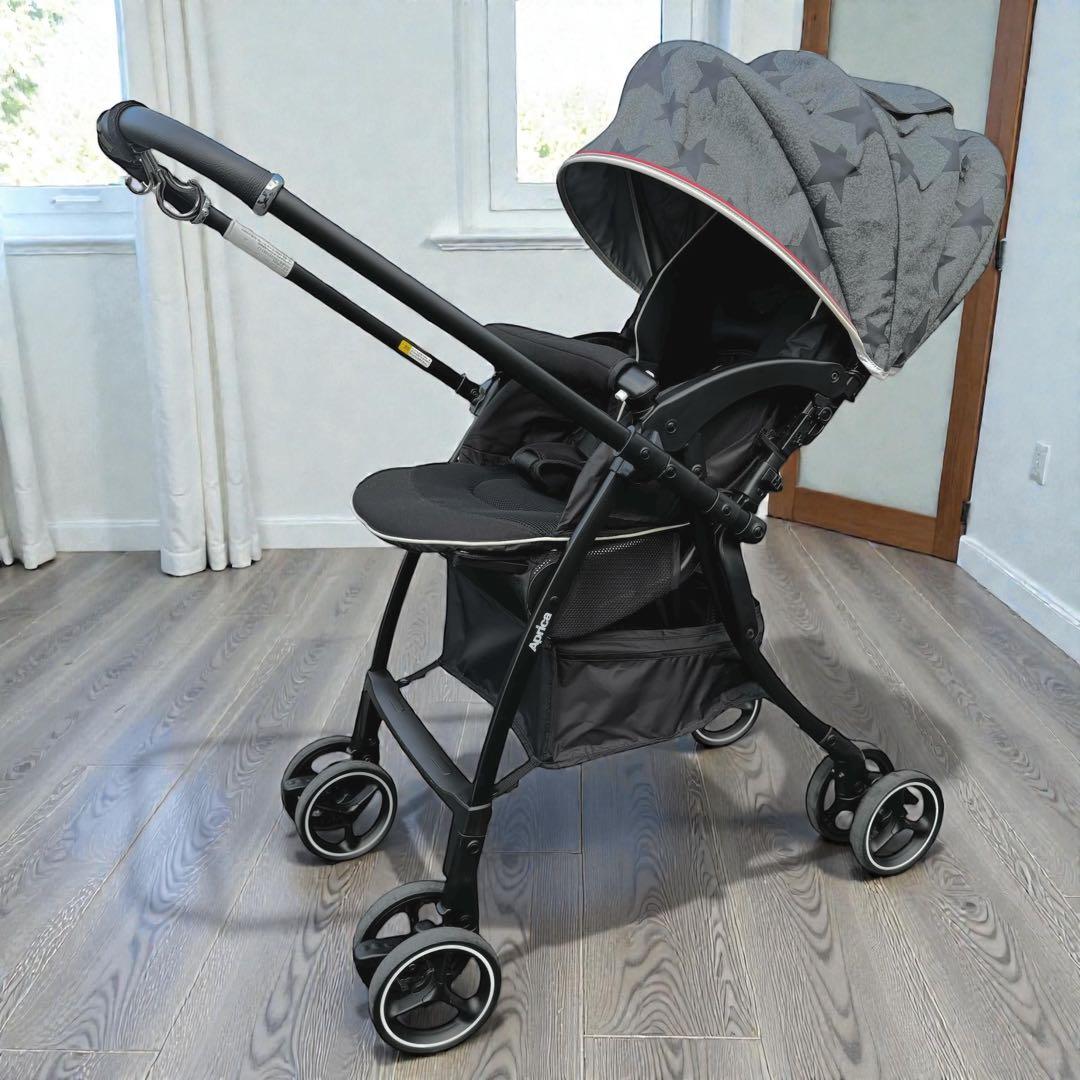 美品✨　アップリカ　ラクーナクッション　AB型　レザーハンドル　フック付属