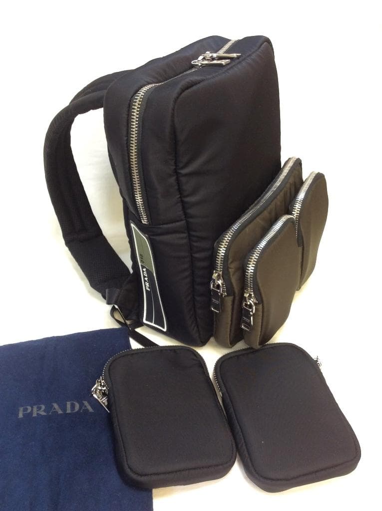 プラダ TESSUTO POCKET バックパック リュックサック カーキ