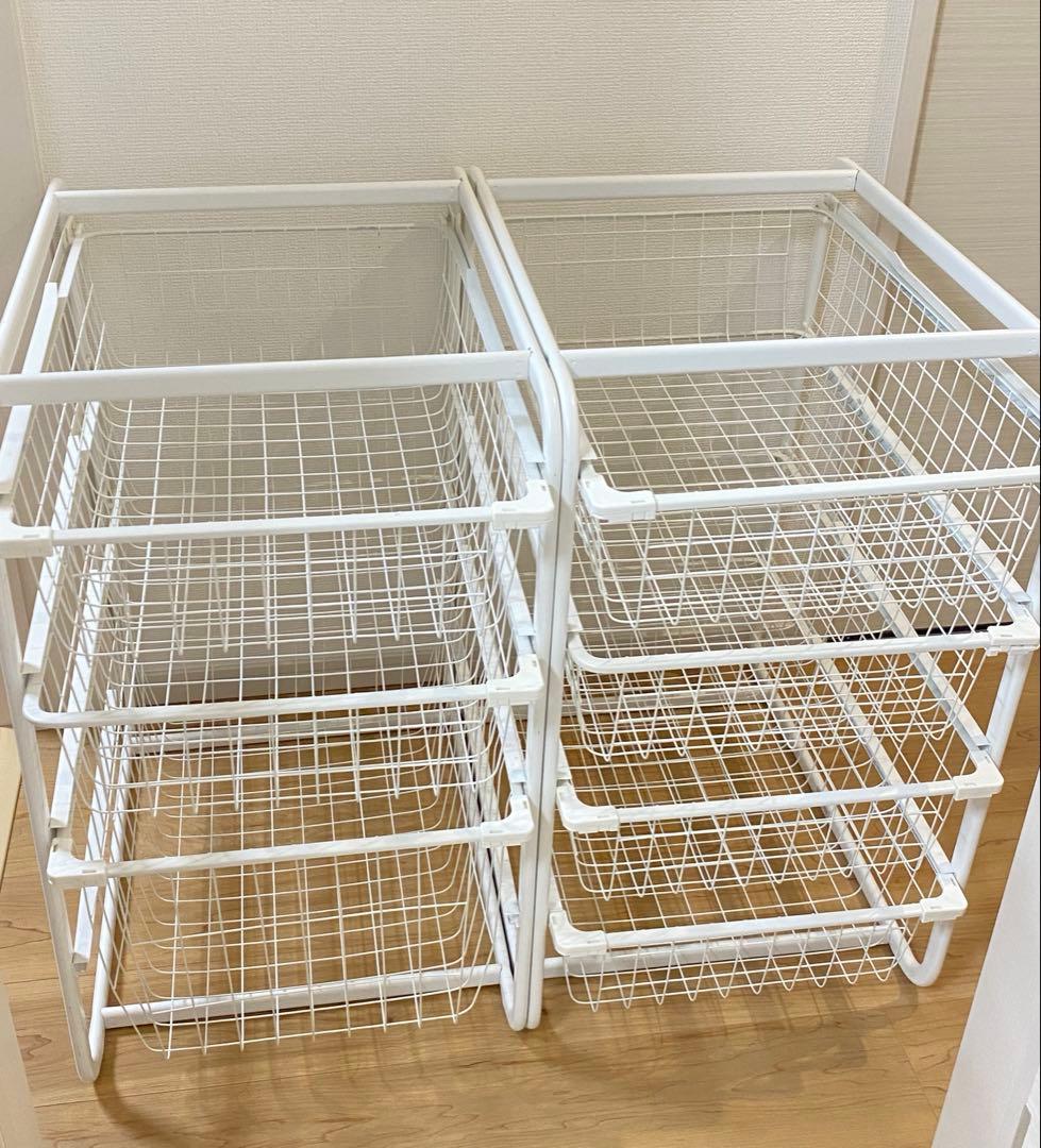 IKEA イケア ALGOT メッシュバスケット 収納 　4段 2個セット