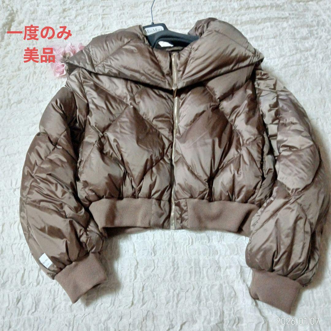 美品　Max Mara The Cube テクニカルフードダウンジャケット