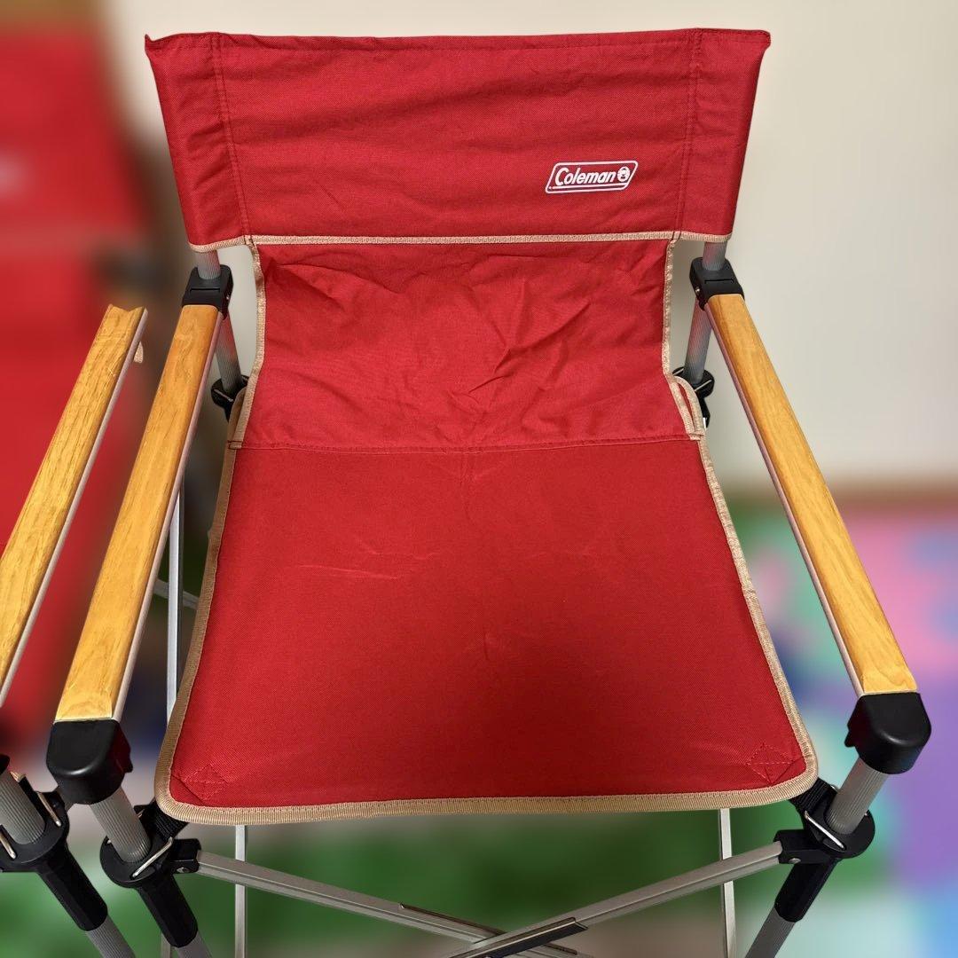 Coleman スリムキャプテンチェア レッド 2脚セット