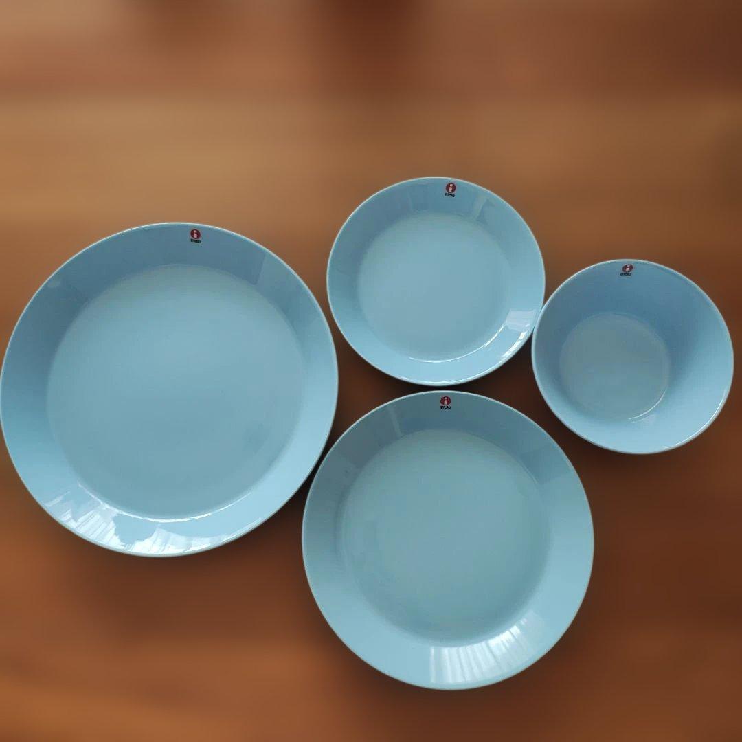 【廃盤色】イッタラ　ティーマ　ライトブルー　４点