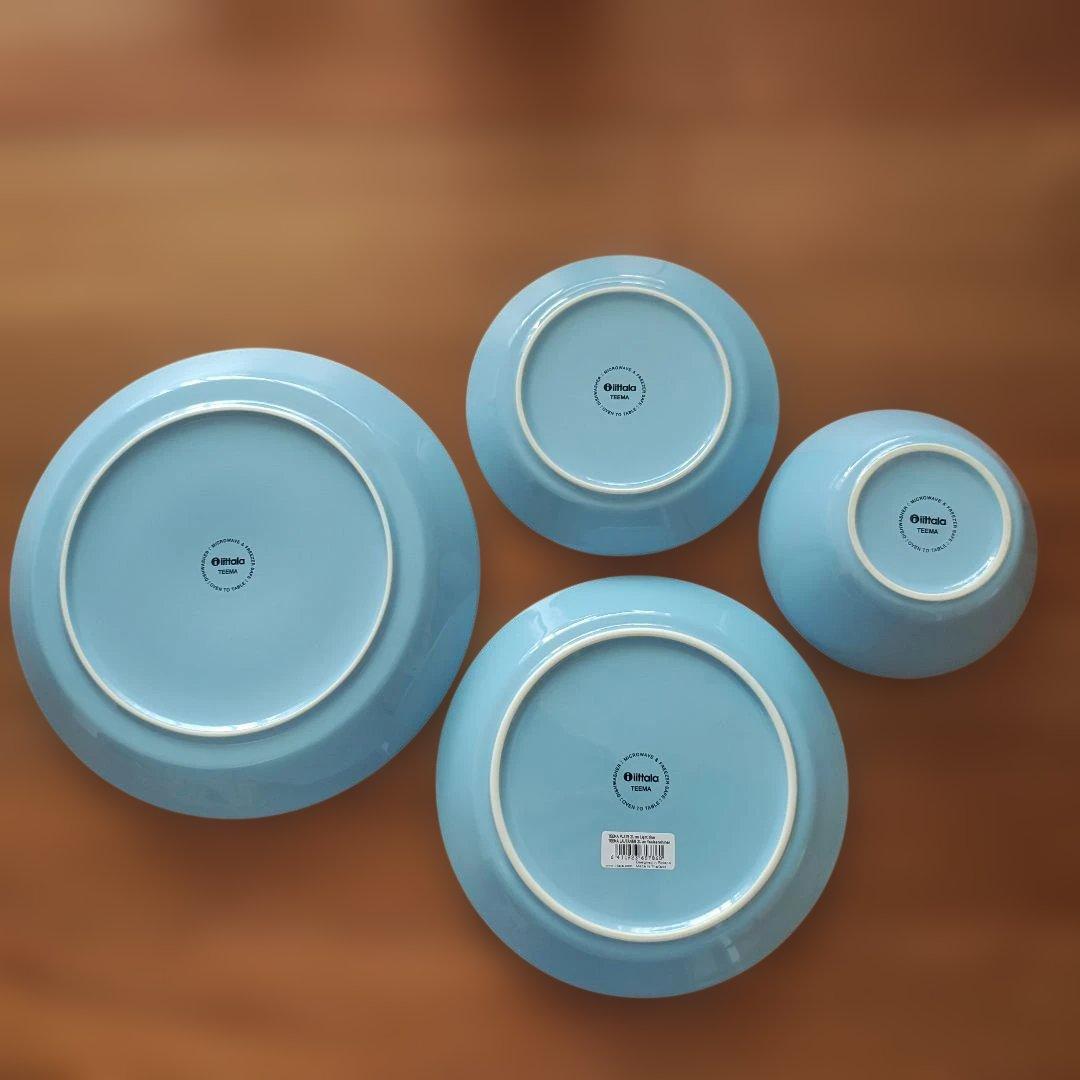 【廃盤色】イッタラ　ティーマ　ライトブルー　４点
