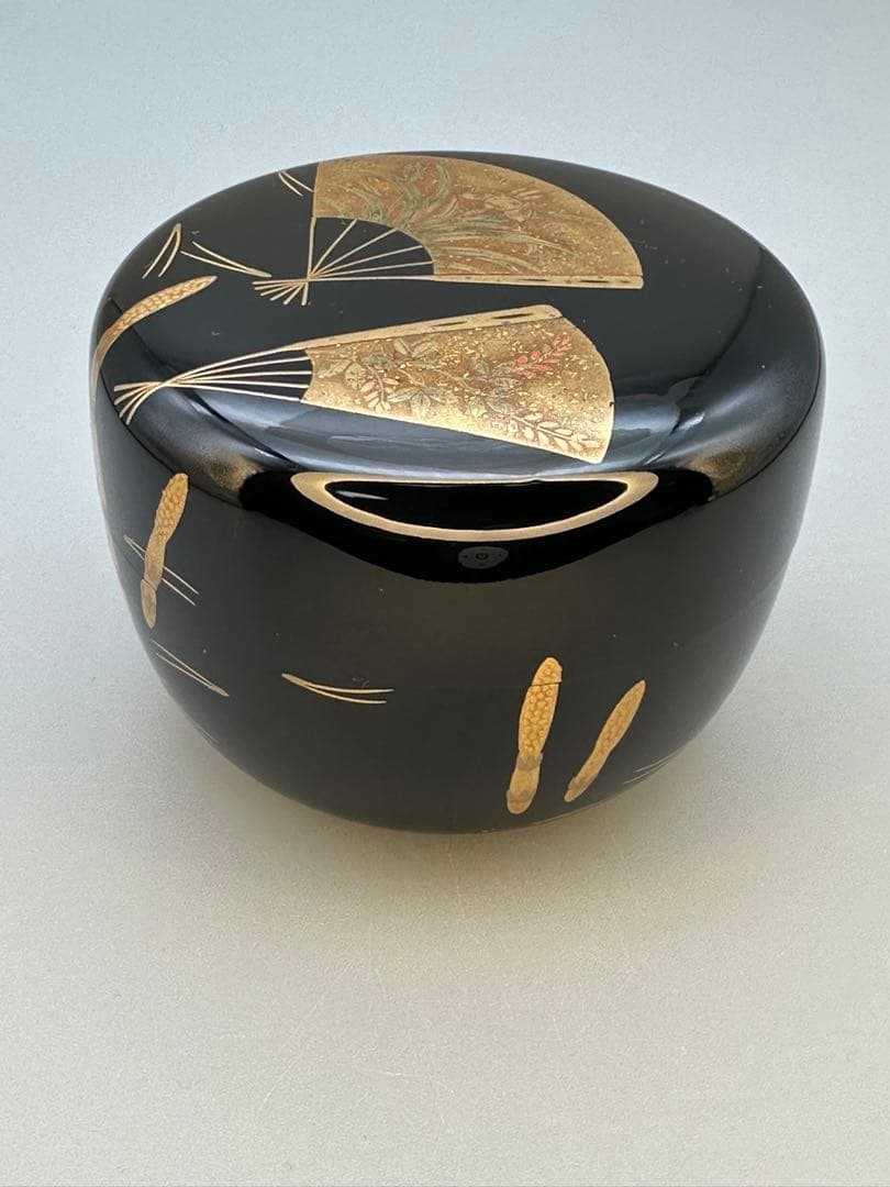 茶道具　棗　縄手正抱　扇面散し