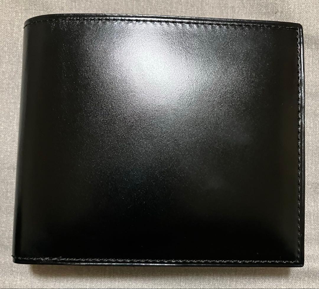 土屋鞄 コードバン 二折財布 ブラック