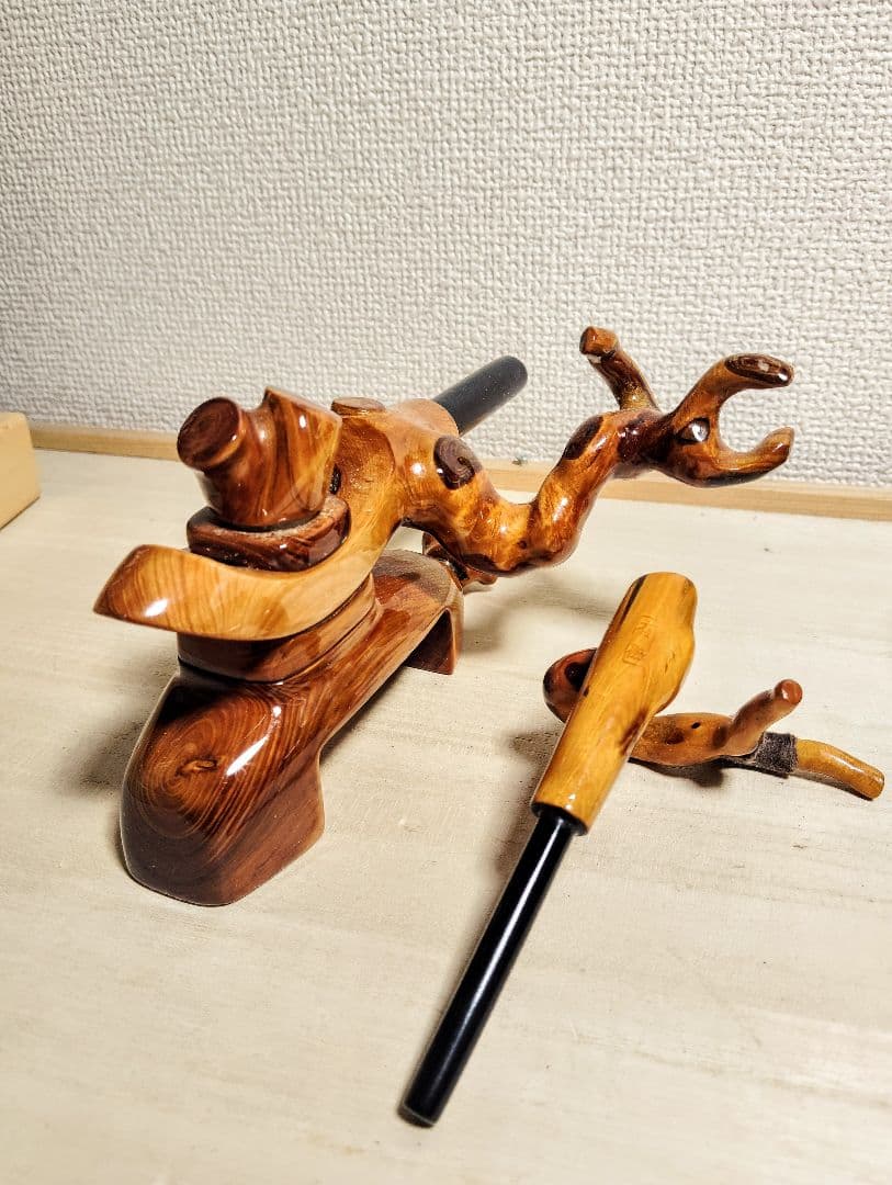 有働　万力　中型　希少品　# ヘラブナ　へらぶな　和竿　竿掛け