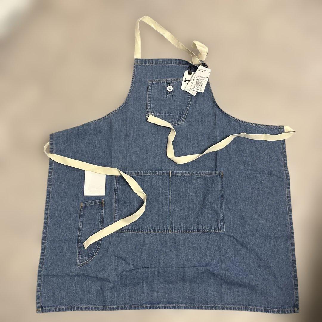 DENHAM デニムエプロン ポケット付き