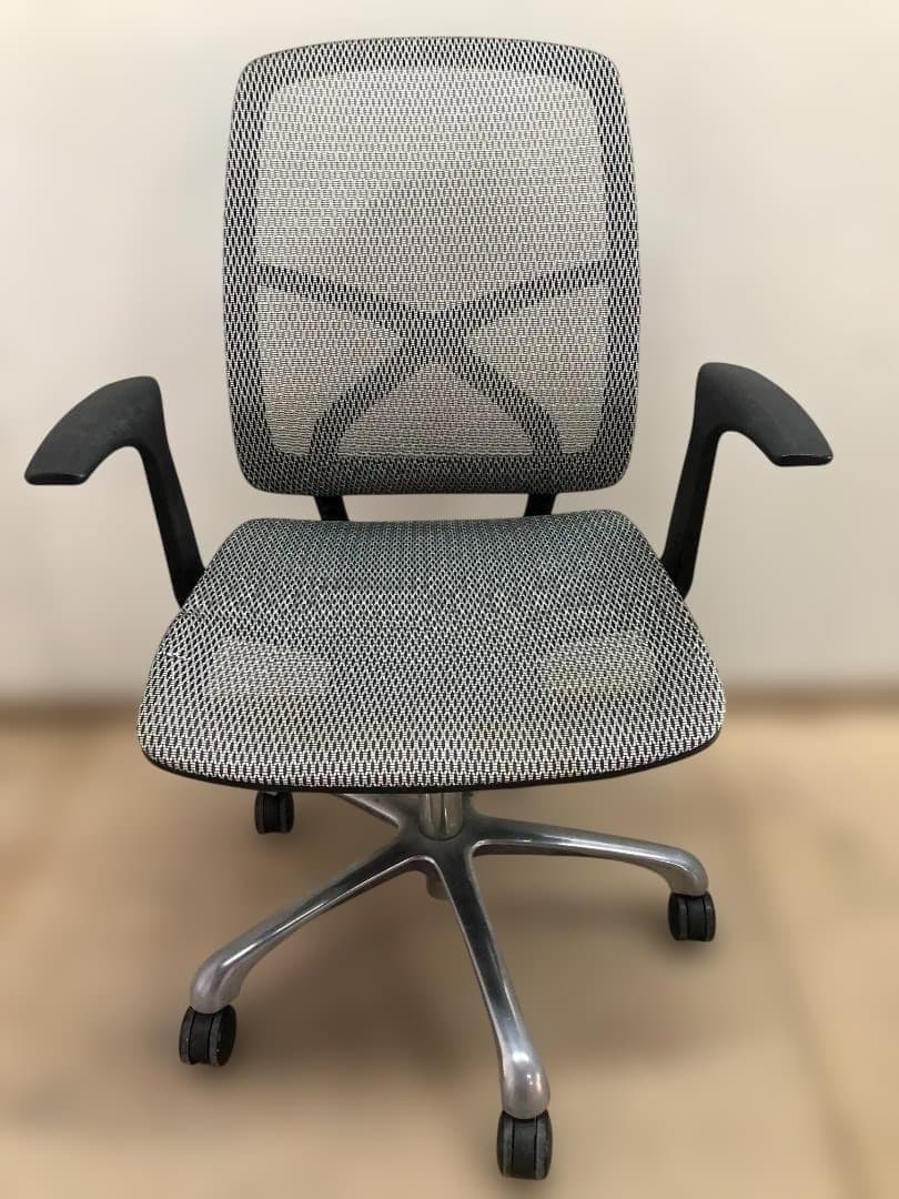 メッシュ オフィスチェア 肘付き キャスター付 デスクチェア 　1105-3