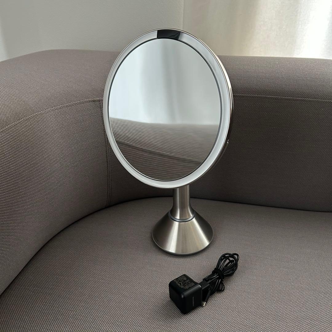 美品 simplehuman ライト付き ミラー 鏡 5倍 シンプルヒューマン