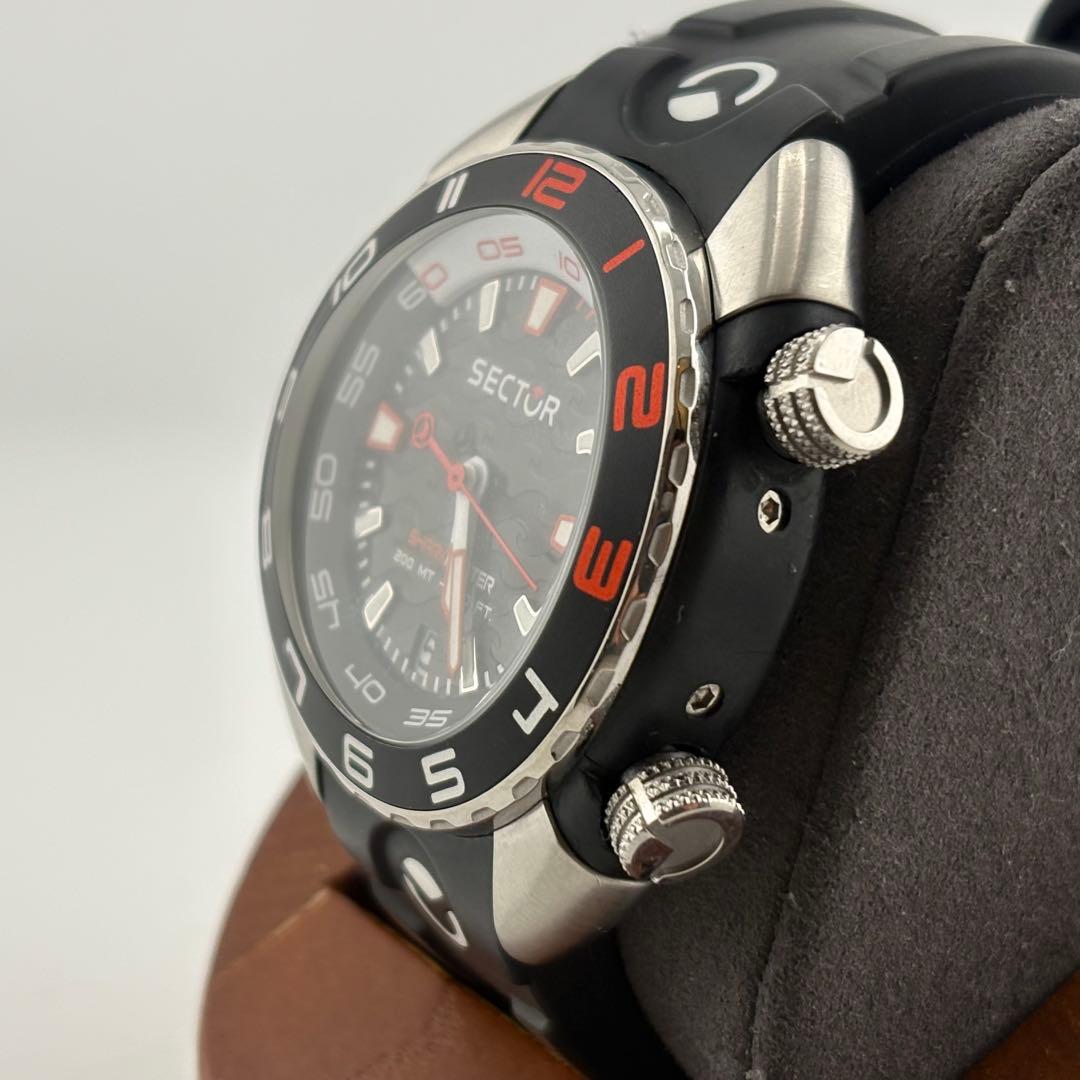 【希少】セクター　シャークマスター　クォーツ　美品　ブラック