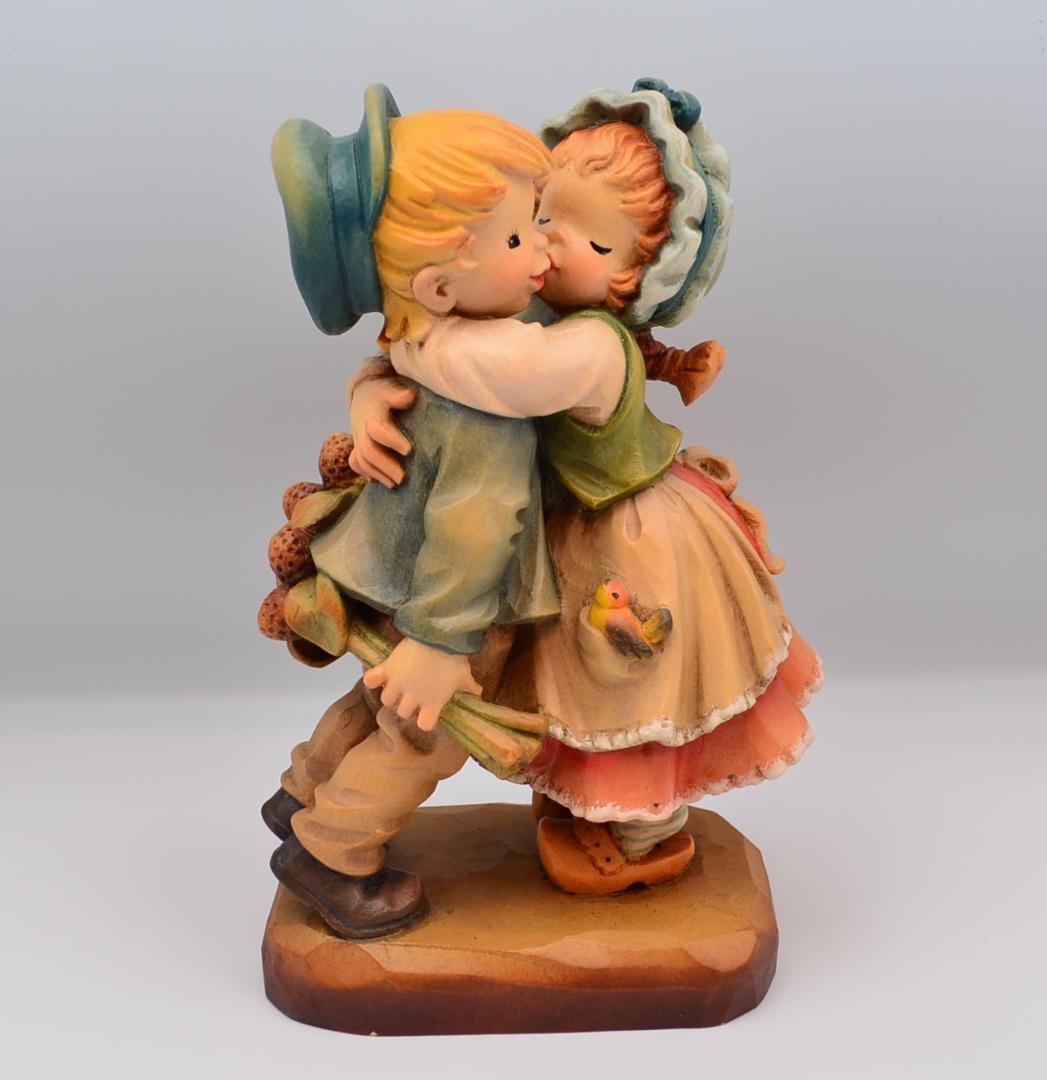 ファーストキッス　アンリ　ANRI　サラケイ　木彫り人形　イタリア　20ｃｍ