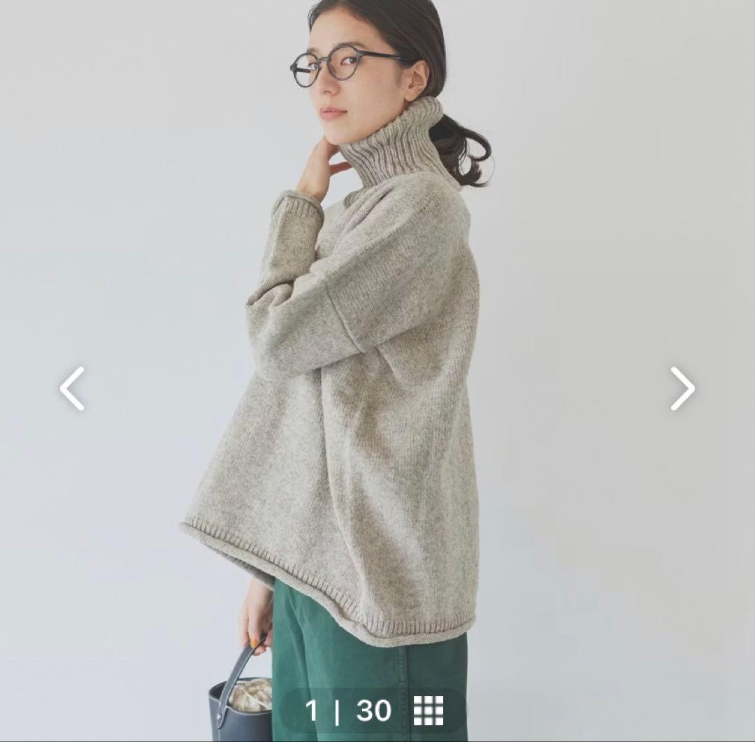 utilite　ペルーハイランドウール　タートルネックニット　ユティリテ